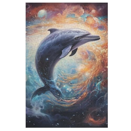 Delfin Puzzles 1000 Teile Erwachsener Kniffel Spaß Für Die Ganze Familie - 1000 Puzzleteilige Motive, Holzpuzzle Kinder Erwachsene, Impossible Puzzle Schwer （78×53cm） von AAPZY