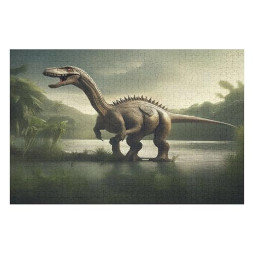 Dinosaurier Holzpuzzle 1000 Teile Klassische Puzzles Erwachsene Kinder Puzzle DIY Kit Holzspielzeug Einzigartiges Geschenk Moderne Wohnkultur （75×50cm） von AAPZY