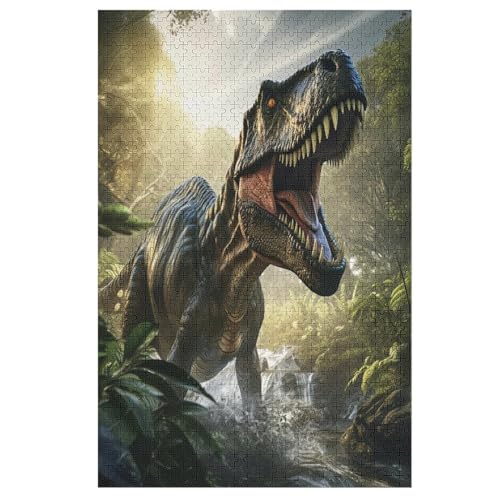 Dinosaurier Puzzle Für Erwachsene,1000-teiliges Puzzle,Puzzle Für Erwachsene Und Kinder,Holzpuzzle,Lernspielzeug, （78×53cm） von AAPZY