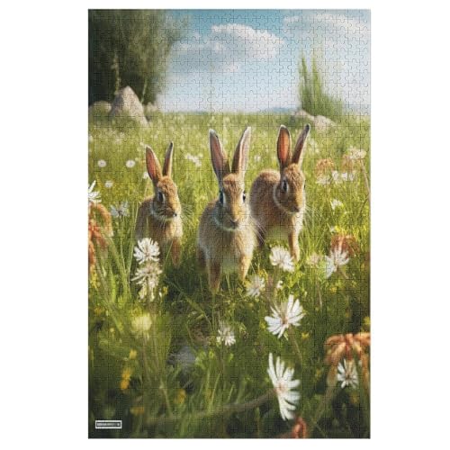 Eichhörnchen Puzzle Für Erwachsene 1000 Teile Premium 100% Recyceltes Brett Zum Lernen, Lernspielzeug, Familienspiele Kinder Holzpuzzle （78×53cm） von AAPZY
