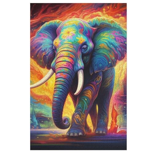ElephAmeise-Puzzlespiel Aus Holz, 1000 Puzzleteile, Kreatives Puzzle Für Teenager Und Erwachsene, Kreatives Spielzeug, Puzzles, （78×53cm） von AAPZY