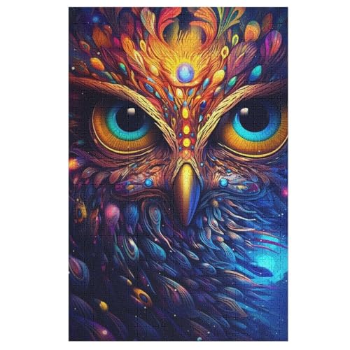 Eule Puzzle Für Erwachsene,1000-teiliges Puzzle,Puzzle Für Erwachsene Und Kinder,Holzpuzzle,Lernspielzeug, （78×53cm） von AAPZY