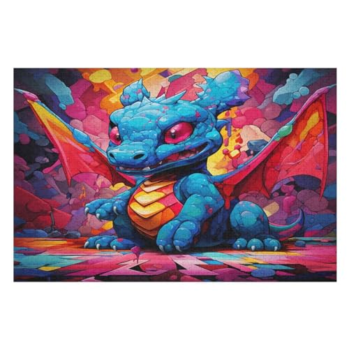 Flugsaurier 1000 Teile Puzzles, Wood Craft, Hochwertiges Modernes Puzzle, DIY, Für Erwachsene Und Kinder Ab 12 Jahren Holz, Puzzle （75×50cm） von AAPZY