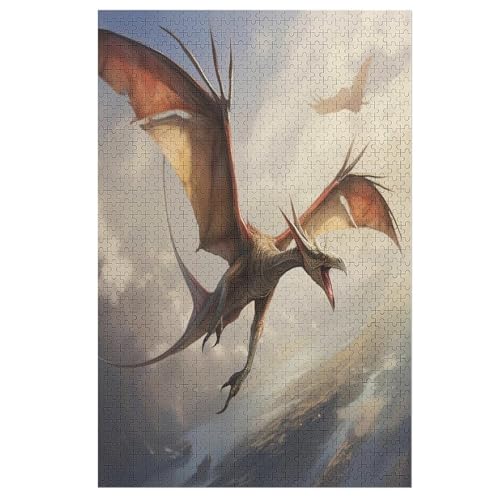 Flugsaurier Puzzle Für Erwachsene,1000-teiliges Puzzle,Puzzle Für Erwachsene Und Kinder,Holzpuzzle,Lernspielzeug, （78×53cm） von AAPZY