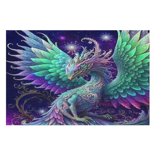 Flugsaurier Puzzles 1000 Teile Erwachsener Kniffel Spaß Für Die Ganze Familie - 1000 Puzzleteilige Motive, Holzpuzzle Kinder Erwachsene, Impossible Puzzle Schwer （75×50cm） von AAPZY