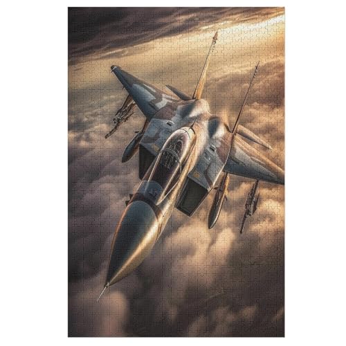 Flugzeugjäger Holzpuzzle 1000 Teile,Puzzles Für Erwachsene, Impossible Puzzle, Geschicklichkeitsspiel Für Die Ganze Familie,Home Dekoration Puzzle, Puzzle Kinder Legespiel （78×53cm） von AAPZY