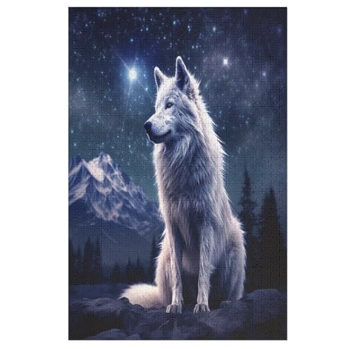 Fuchs Holzpuzzle 1000 Stück Puzzles Für Erwachsene Teenager Stress Abbauen Familien-Puzzlespiel Poster 1000-teiliges Puzzle Kinder Lernspiel Spielzeug Geschenk （78×53cm） von AAPZY