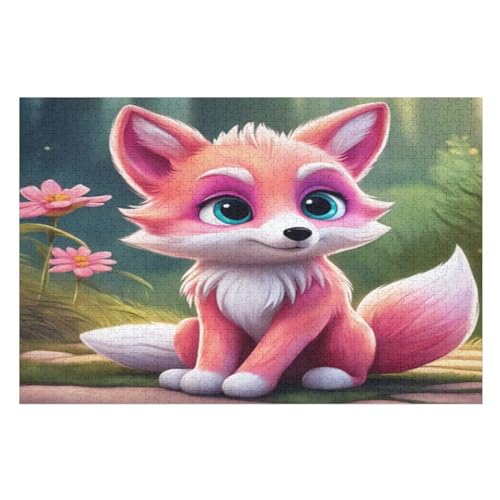 Fuchs Puzzles 1000 Teile Erwachsener Kniffel Spaß Für Die Ganze Familie - 1000 Puzzleteilige Motive, Holzpuzzle Kinder Erwachsene, Impossible Puzzle Schwer （75×50cm） von AAPZY