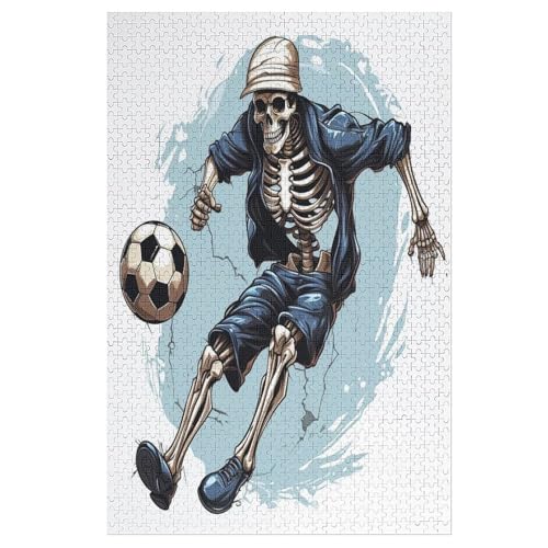 Fußball Puzzles 1000 Teile Für Jugendliche Kreatives Holzpuzzlespielzeug Familienspiel Schwierigkeitsgrad Herausforderungspuzzles （78×53cm） von AAPZY