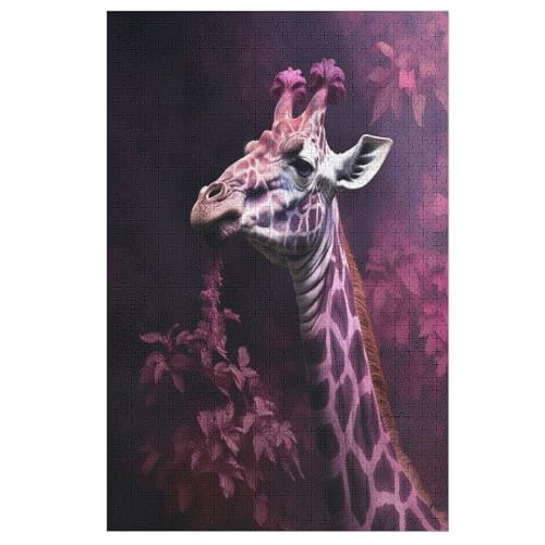 Giraffe Puzzle 1000 Teile,Puzzles Für Erwachsene, Impossible Puzzle, Geschicklichkeitsspiel Für Die Ganze Familie, Puzzle Kinder,Holzpuzzle-Geschenk,Raumdekoration, （78×53cm） von AAPZY