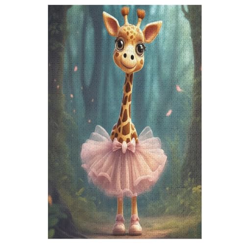 Giraffe Puzzles 1000 Teile Erwachsener Kniffel Spaß Für Die Ganze Familie - 1000 Puzzleteilige Motive, Holzpuzzle Kinder Erwachsene, Impossible Puzzle Schwer （78×53cm） von AAPZY