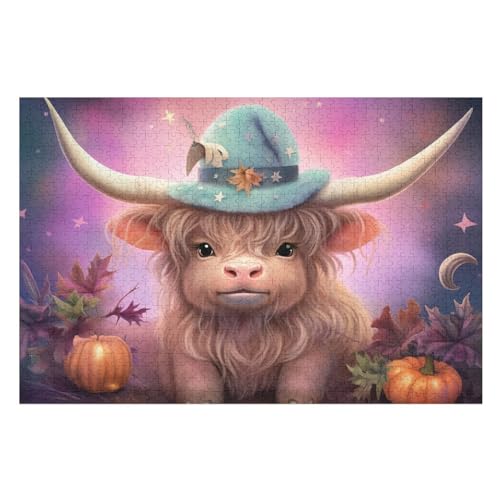 Highland Katzetle Holzpuzzle 1000 Teile,Puzzles Für Erwachsene, Impossible Puzzle, Geschicklichkeitsspiel Für Die Ganze Familie,Home Dekoration Puzzle, Puzzle Kinder Legespiel （75×50cm） von AAPZY