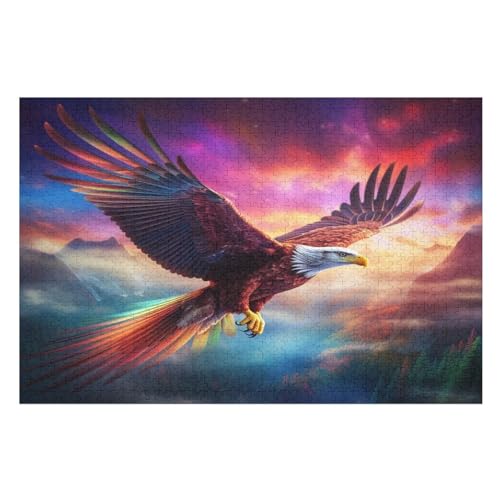 Holzpuzzle 1000 Teile, Adler Puzzles Erwachsene Und Kinder, Am Besten Für Die Familienspielsammlung - Puzzle （75×50cm） von AAPZY