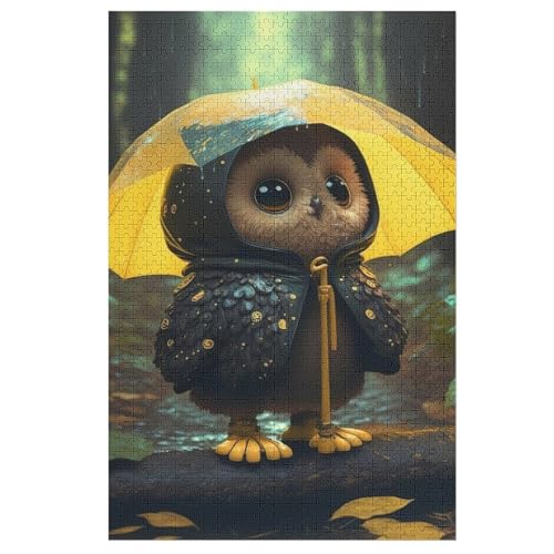 Holzpuzzle 1000 Teile, Eule Puzzles Erwachsene Und Kinder, Am Besten Für Die Familienspielsammlung - Puzzle （78×53cm） von AAPZY