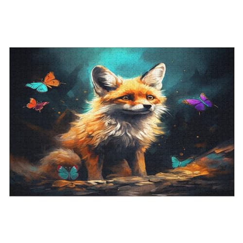 Holzpuzzle 1000 Teile, Fuchs Puzzles Erwachsene Und Kinder, Am Besten Für Die Familienspielsammlung - Puzzle （75×50cm） von AAPZY