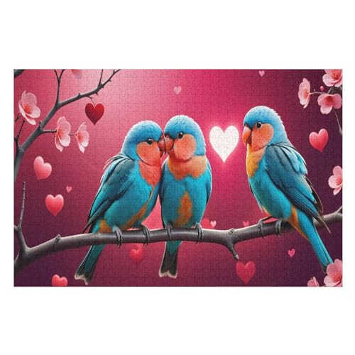 Holzpuzzle Animal Papagei Puzzle 1000 Teile Erwachsene Klassische Pädagogisches Spielzeug Kinder Lernspiel Herausforderndes Puzzles Raumdekoration Detailreiches Geschenk （75×50cm） von AAPZY