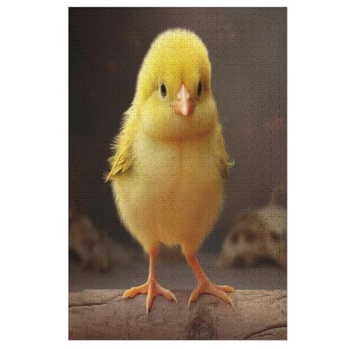 Huhn Puzzle 1000 Teile, Holzpuzzle Für Erwachsene, Impossible Puzzle, Geschicklichkeitsspiel Für Die Ganze Familie, Puzzle Farbenfrohes Legespiel Kinder Puzzles （78×53cm） von AAPZY