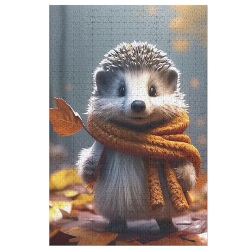 Igel Puzzles 1000 Teile Erwachsener Kniffel Spaß Für Die Ganze Familie - 1000 Puzzleteilige Motive, Holzpuzzle Kinder Erwachsene, Impossible Puzzle Schwer （78×53cm） von AAPZY