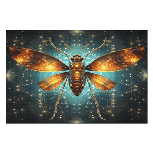 Insekten – Puzzle 1000 Teile, Holzpuzzle, Herausforderndes Geschicklichkeitsspiel Für Die Ganze Familie, Kinder Erwachsenenpuzzle Ab 12 Jahren （75×50cm） von AAPZY