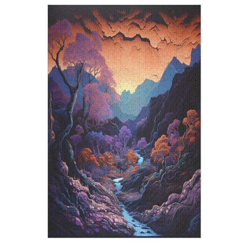 Jungle Landschaft Puzzles 1000 Teile Erwachsener Kniffel Spaß Für Die Ganze Familie - 1000 Puzzleteilige Motive, Holzpuzzle Kinder Erwachsene, Impossible Puzzle Schwer （78×53cm） von AAPZY