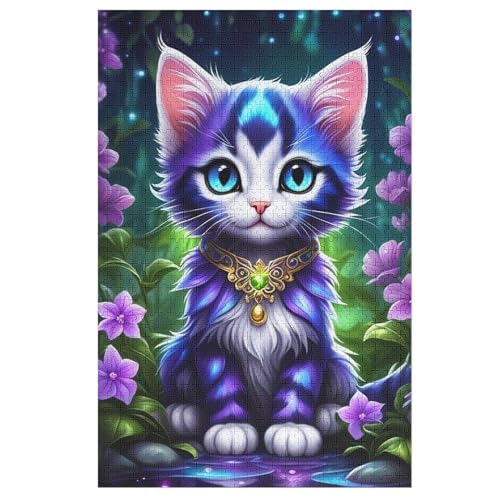 Katze Puzzle 1000 Teile,Puzzles Für Erwachsene, Impossible Puzzle, Geschicklichkeitsspiel Für Die Ganze Familie, Puzzle Kinder,Holzpuzzle-Geschenk,Raumdekoration, （78×53cm） von AAPZY