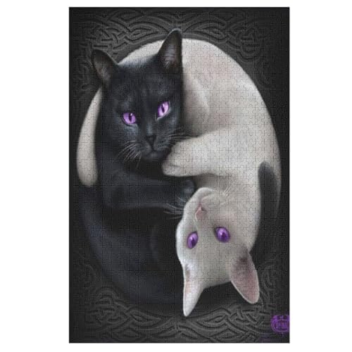 Katze Puzzle Für Erwachsene,1000-teiliges Puzzle,Puzzle Für Erwachsene Und Kinder,Holzpuzzle,Lernspielzeug, （78×53cm） von AAPZY