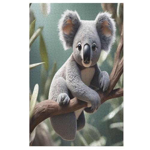 Koala -Puzzle, 1000 Teile,Holzpuzzle Für Erwachsene Kinder, Lustiges Spielzeug, Denkspiel, Spielzeug, Bildungsspiel, Herausforderung, Pädagogisch, （78×53cm） von AAPZY
