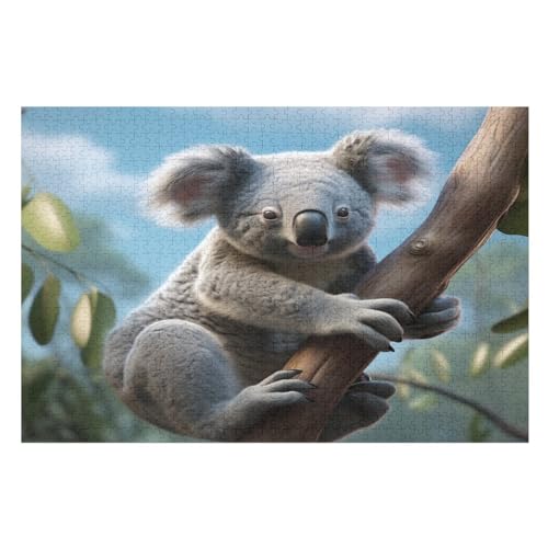 Koala – Puzzle 1000 Teile, Holzpuzzle, Herausforderndes Geschicklichkeitsspiel Für Die Ganze Familie, Kinder Erwachsenenpuzzle Ab 12 Jahren （75×50cm） von AAPZY