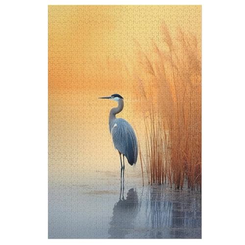 Kranich Puzzle 1000 Teile,Puzzles Für Erwachsene, Impossible Puzzle, Geschicklichkeitsspiel Für Die Ganze Familie, Puzzle Kinder,Holzpuzzle-Geschenk,Raumdekoration, （78×53cm） von AAPZY