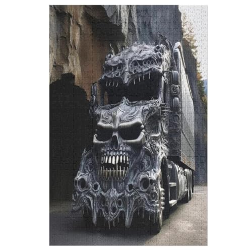 LKW -Puzzle, 1000 Teile,Holzpuzzle Für Erwachsene Kinder, Lustiges Spielzeug, Denkspiel, Spielzeug, Bildungsspiel, Herausforderung, Pädagogisch, （78×53cm） von AAPZY