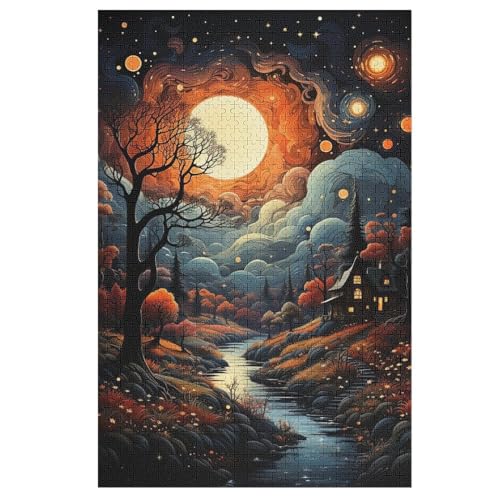 Landschaft Puzzle 1000 Teile,Puzzles Für Erwachsene, Impossible Puzzle, Geschicklichkeitsspiel Für Die Ganze Familie, Puzzle Kinder,Holzpuzzle-Geschenk,Raumdekoration, （78×53cm） von AAPZY