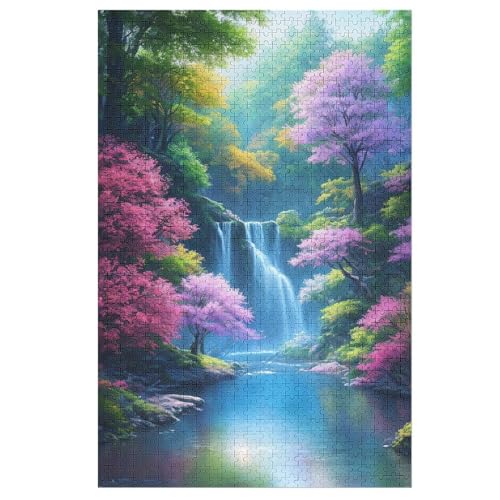 Landschaft Puzzle Für Erwachsene 1000 Teile Premium 100% Recyceltes Brett Zum Lernen, Lernspielzeug, Familienspiele Kinder Holzpuzzle （78×53cm） von AAPZY