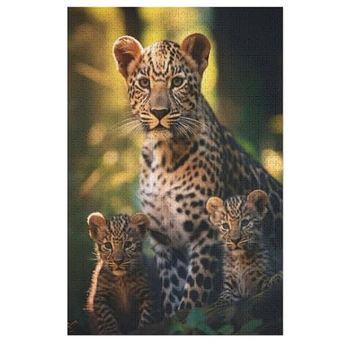 Leopard – Puzzle 1000 Teile, Holzpuzzle, Herausforderndes Geschicklichkeitsspiel Für Die Ganze Familie, Kinder Erwachsenenpuzzle Ab 12 Jahren （78×53cm） von AAPZY
