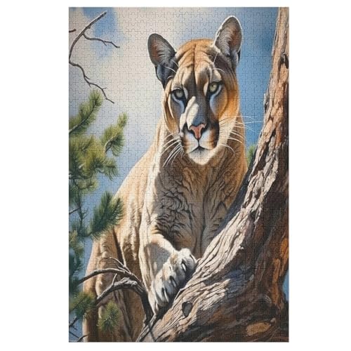 Löwe 1000 Teile Puzzle, Holzpuzzle, Puzzles Für Erwachsene Kinder, 1000 Teile Puzzle Für Jugendliche & Erwachsene Lernspiel Herausforderungsspielzeug （78×53cm） von AAPZY