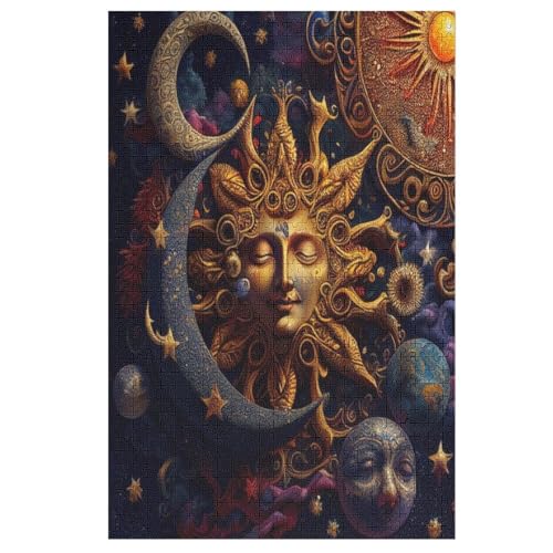 Moon and Sonne Holzpuzzle 1000 Stück Puzzles Für Erwachsene Teenager Stress Abbauen Familien-Puzzlespiel Poster 1000-teiliges Puzzle Kinder Lernspiel Spielzeug Geschenk 78×53cm Moon and Sonne Holzpuzzle 1000 Stück Puzzles Für Erwachsene Teenager Stress Abbauen Familien-Puzzlespiel Poster 1000-teiliges Puzzle Kinder Lernspiel Spielzeug Geschenk 78×53cm von AAPZY