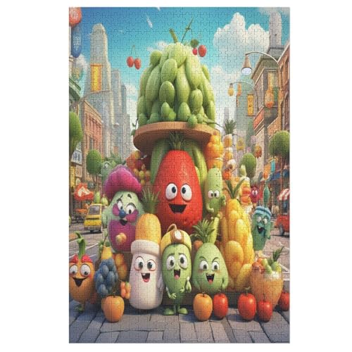 Obst Puzzle Für Erwachsene,1000-teiliges Puzzle,Puzzle Für Erwachsene Und Kinder,Holzpuzzle,Lernspielzeug, （78×53cm） von AAPZY