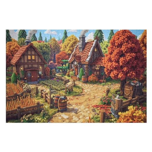 Ordentliches Haus-Puzzle Für Erwachsene, 1000-teilige Puzzles Für Teenager Und Kinder, Kreative Puzzles Für Die Familie, Herausfordernde Spiele, Spielzeug, Geschenke （75×50cm） von AAPZY