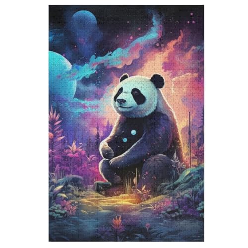 Panda 1000 Teile Premium-Puzzles Für Erwachsene Kinder- Holzpuzzles Spaß Und Lernspiele - Perfekte Puzzle-Geschenke （78×53cm） von AAPZY