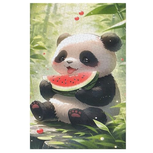 Panda Holzpuzzle 1000 Teile,Puzzles Für Erwachsene, Impossible Puzzle, Geschicklichkeitsspiel Für Die Ganze Familie,Home Dekoration Puzzle, Puzzle Kinder Legespiel （78×53cm） von AAPZY