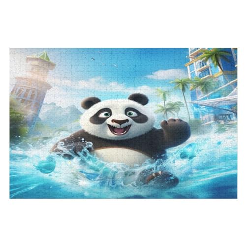 Panda Puzzle Für Erwachsene,1000-teiliges Puzzle,Puzzle Für Erwachsene Und Kinder,Holzpuzzle,Lernspielzeug, （75×50cm） von AAPZY