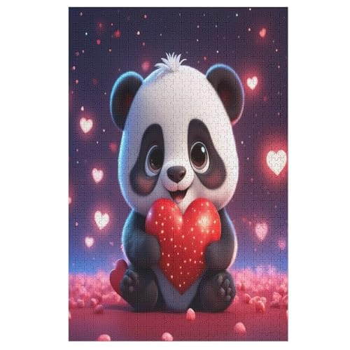 Panda Puzzles 1000 Teile Erwachsener Kniffel Spaß Für Die Ganze Familie - 1000 Puzzleteilige Motive, Holzpuzzle Kinder Erwachsene, Impossible Puzzle Schwer （78×53cm） von AAPZY