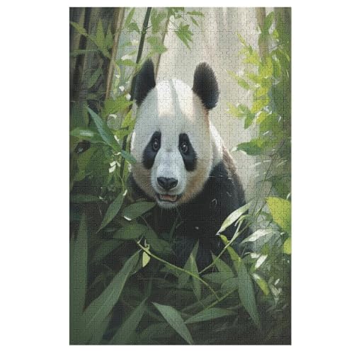 Panda Puzzles 1000 Teile Erwachsener Kniffel Spaß Für Die Ganze Familie - 1000 Puzzleteilige Motive, Holzpuzzle Kinder Erwachsene, Impossible Puzzle Schwer （78×53cm） von AAPZY