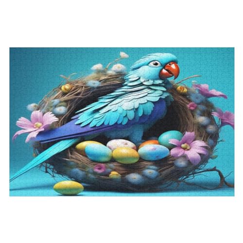 Papagei 1000 Teile Puzzle, Holzpuzzle, Puzzles Für Erwachsene Kinder, 1000 Teile Puzzle Für Jugendliche & Erwachsene Lernspiel Herausforderungsspielzeug （75×50cm） von AAPZY