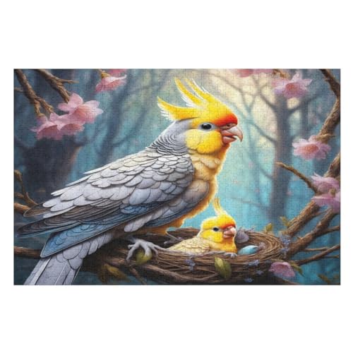 Papagei Holzpuzzle Erwachsene - 1000 Teiliges Jigsaw Knobelspiel - Puzzle Für Erwachsene & Kinder - Outdoor & Reisespielzeug - Geduldspiel （75×50cm） von AAPZY