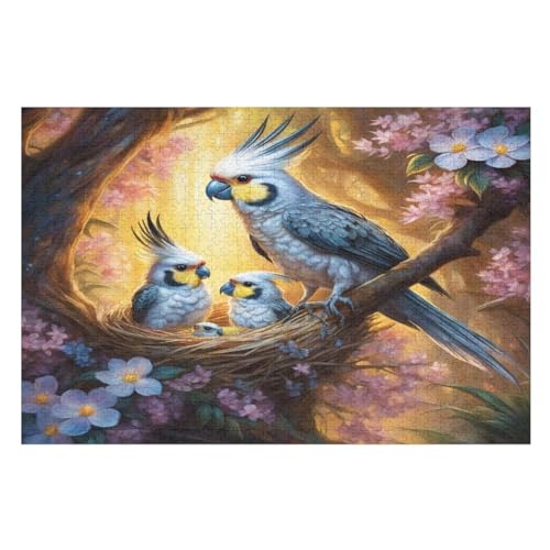 Papagei Puzzles 1000 Teile Erwachsener Kniffel Spaß Für Die Ganze Familie - 1000 Puzzleteilige Motive, Holzpuzzle Kinder Erwachsene, Impossible Puzzle Schwer （75×50cm） von AAPZY