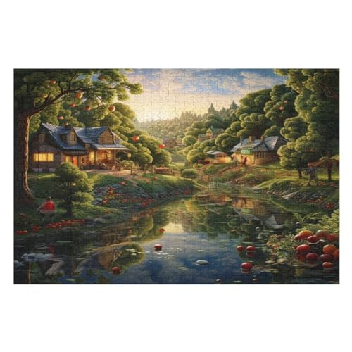 Paradies Holzpuzzle 1000 Teile Klassische Puzzles Erwachsene Kinder Puzzle DIY Kit Holzspielzeug Einzigartiges Geschenk Moderne Wohnkultur （75×50cm） von AAPZY