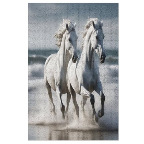 Pferd Puzzles 1000 Teile Erwachsener Kniffel Spaß Für Die Ganze Familie - 1000 Puzzleteilige Motive, Holzpuzzle Kinder Erwachsene, Impossible Puzzle Schwer （78×53cm） von AAPZY