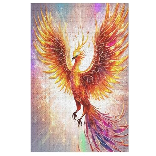 Phönix Puzzle Für Erwachsene 1000 Teile Premium 100% Recyceltes Brett Zum Lernen, Lernspielzeug, Familienspiele Kinder Holzpuzzle （78×53cm） von AAPZY