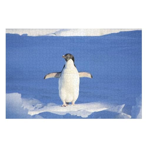 Pinguin Puzzles 1000 Teile Erwachsener Kniffel Spaß Für Die Ganze Familie - 1000 Puzzleteilige Motive, Holzpuzzle Kinder Erwachsene, Impossible Puzzle Schwer （75×50cm） von AAPZY