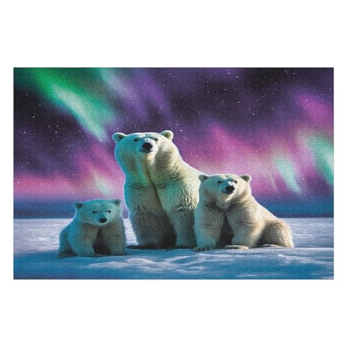 Polar Tragen Puzzle Für Erwachsene,1000-teiliges Puzzle,Puzzle Für Erwachsene Und Kinder,Holzpuzzle,Lernspielzeug, （75×50cm） von AAPZY